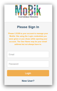 Log in form